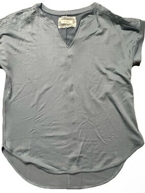 Women’s Cupio Blue Short Sleeve Shirt Top Size Large